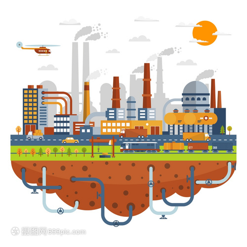 工業(yè)城市與化工廠 建筑、管道與景觀的交響詩